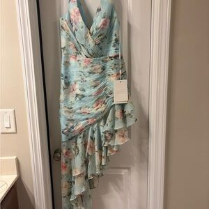 Mac Duggal Pastel Floral Dress NWT